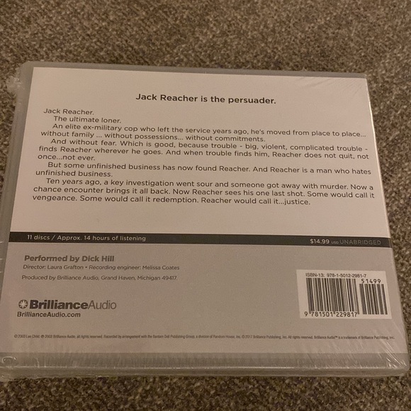 NEW 11 cd set of Lee Child’s “Persuader”- a Jack Reacher Novel - Picture 2 of 7